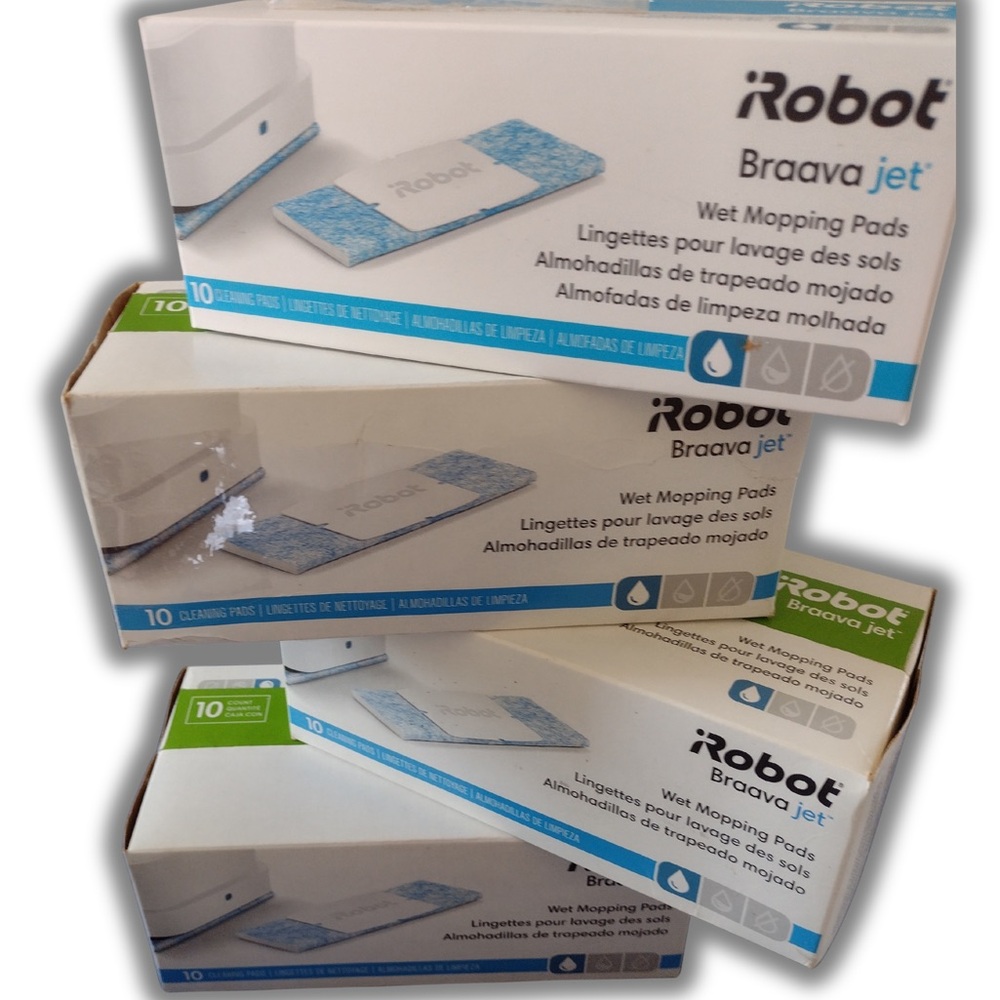 iRobot Braava Jet Mopping Pads- 4 New Boxes and bonus pads